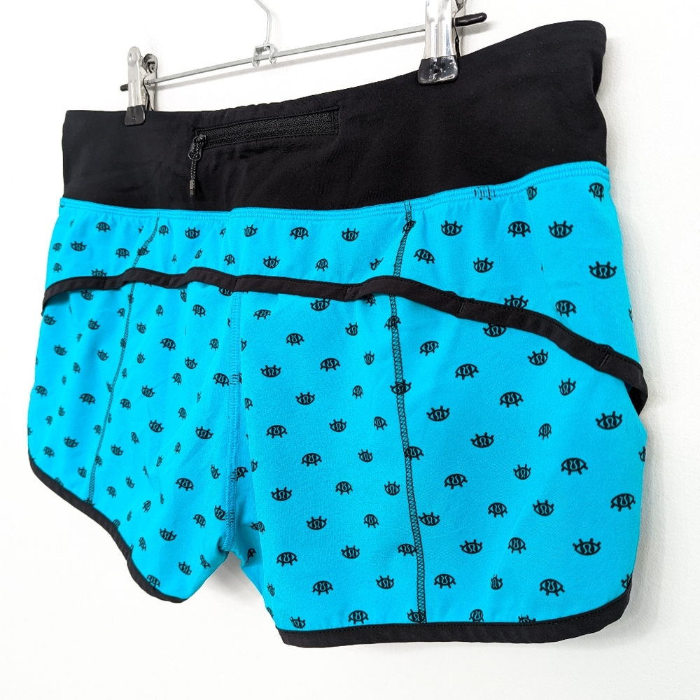 🦄 RARE Lululemon Seawheeze Speed Short Polkadot Eyes Gusto Blue - Picture 5 of 9